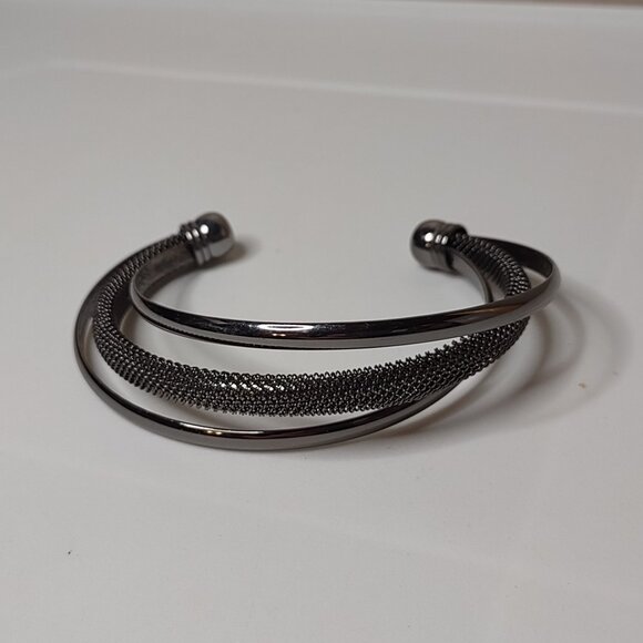 7 Inch Asymmetrical Dark Cuff Bracelet - Picture 1 of 7